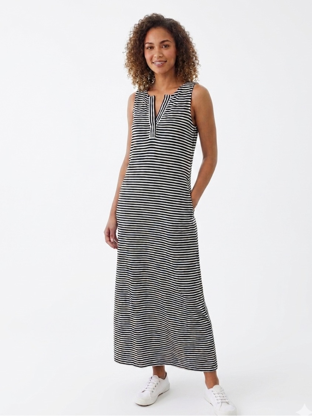 J.Jill Wearever Collection Stretch Striped Maxi Dress Small